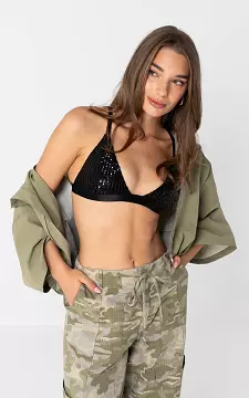 Glitzer Bralette | Schwarz | Guts & Gusto