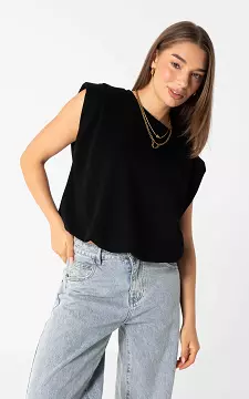 Sleeveless top | Black | Guts & Gusto