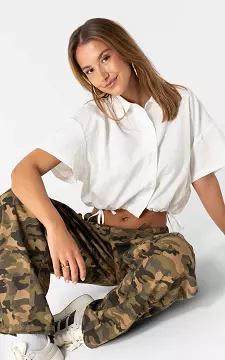 Blouse with structure | White | Guts & Gusto