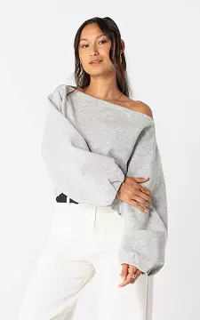 Pullover mit U-Boot-Ausschnitt | Hellgrau | Guts & Gusto