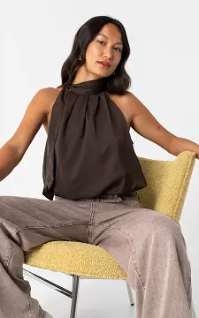 Cropped Haltertop | Dunkelbraun | Guts & Gusto