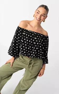 Off-Shoulder Top | Schwarz Weiß | Guts & Gusto