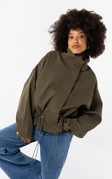 Peplum jas | Donkerbruin | Guts & Gusto