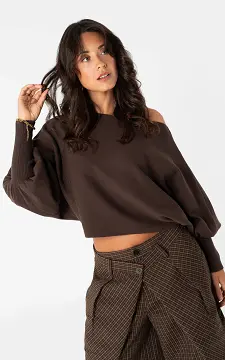 Pullover mit weitem Ärmel | Braun | Guts & Gusto