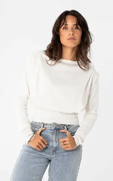 Pullover mit Schulterdetail | Weiß | Guts & Gusto