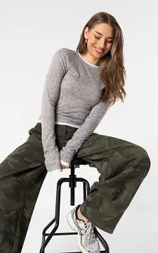 Layered top | Grey White | Guts & Gusto