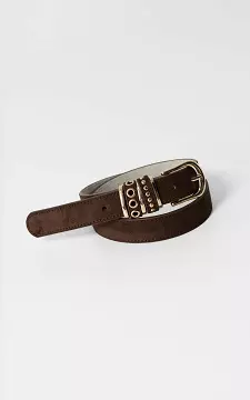 Suède look riem | Bruin Goud | Guts & Gusto