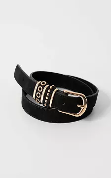 Suede-look belt | Black Gold | Guts & Gusto