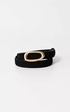 Suède look riem | Zwart Goud | Guts & Gusto