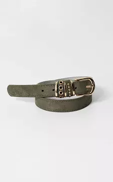 Suède look riem | Kaki Goud | Guts & Gusto