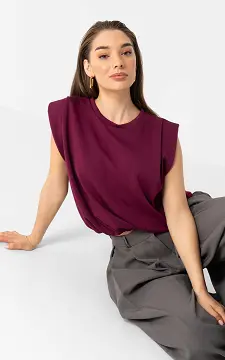 Sleeveless top | Bordeaux | Guts & Gusto