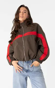Sporty jacket | Dark Brown Red | Guts & Gusto