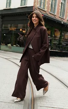 Wide leg trousers | Dark-Purple | Guts & Gusto