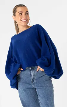 Pullover mit Ballonärmeln | Kobaltblau | Guts & Gusto