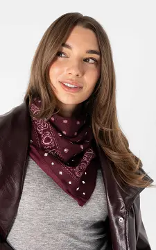 Scarf with print | Bordeaux | Guts & Gusto