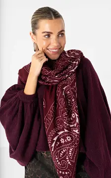 Großer Paisley-Schal | Bordeaux Hellrosa | Guts & Gusto