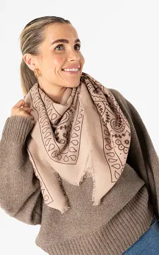 Großer Paisley-Schal | Taupe Dunkelbraun | Guts & Gusto