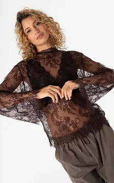 Wide lace top | Bordeaux | Guts & Gusto