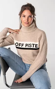 Sweater Off Piste | Beige Black | Guts & Gusto