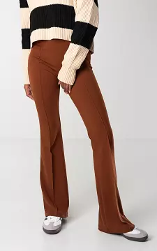 High-waist, flared trousers | Rust Brown | Guts & Gusto