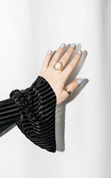 Gouden ring met gekleurde steen | Creme Goud | Guts & Gusto