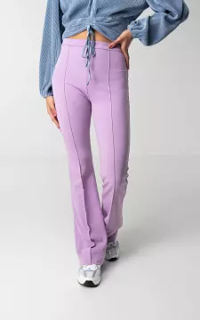 High-waist, flared trousers | Lilac | Guts & Gusto