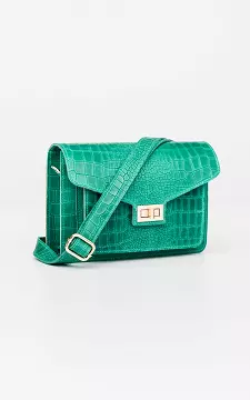Leather bag with gold-coated details | Light Green | Guts & Gusto