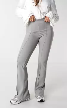 High waist flared pantalon | Lichtgrijs | Guts & Gusto