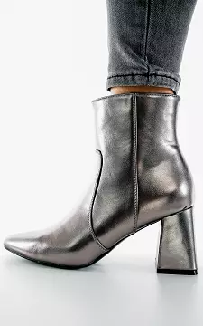 Boots with block heel | Gunmetal | Guts & Gusto