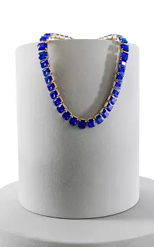 Adjustable necklace with big stones | Cobalt Blue | Guts & Gusto