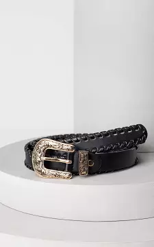 Belt with detailed clasp | Black Gold | Guts & Gusto