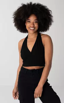 Cropped halter top | Black | Guts & Gusto