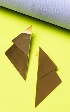 Dreieckige Ohrringe aus Edelstahl | Gold | Guts & Gusto