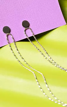 Oorbellen met hangers van stainless steel | Zilver | Guts & Gusto