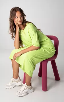 T-shirt dress with round neck | Light Green | Guts & Gusto