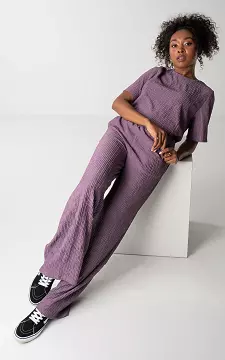 Loose fit model trousers with side pockets | Purple | Guts & Gusto