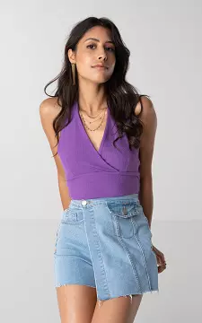 Cropped halter top | Purple | Guts & Gusto