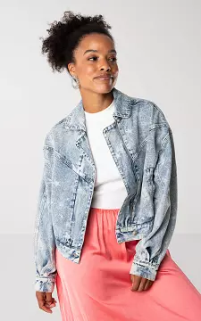 Jean jacket with hot sale white stars