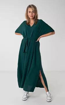 Maxi dress with v-neck | Petrol | Guts & Gusto
