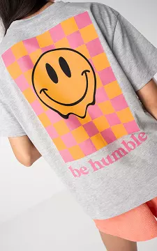T-Shirt aus Baumwolle mit Print | Grau | Guts & Gusto