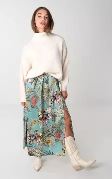Maxi skirt with split | Blue Green | Guts & Gusto