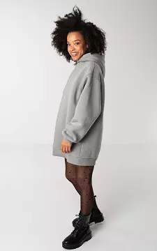 Long oversized unisex hoodie | Grey | Guts & Gusto