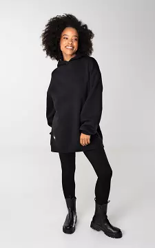 Long oversized unisex hoodie | Black | Guts & Gusto