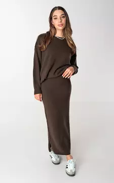 Set with sweater and skirt | Dark Brown | Guts & Gusto