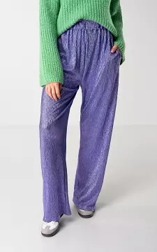 Loose-fit metallic pants | Purple | Guts & Gusto