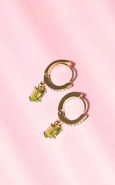 Earrings made of stainless steel | Gold Green | Guts & Gusto