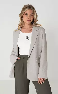 Oversized blazer with button | Light Grey | Guts & Gusto