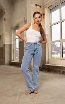 High waisted straight fit jeans | Light Blue | Guts & Gusto