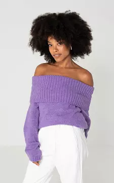 Off Shoulder Pullover | Lila | Guts & Gusto