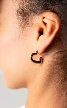 Earrings with heart shape | Gold | Guts & Gusto